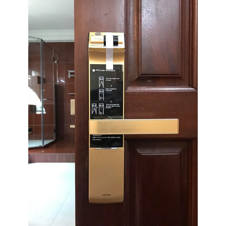 Bán và lắp đặt khóa cửa điện tử Yale YDM4109+ màu vàng tại Hà Nội