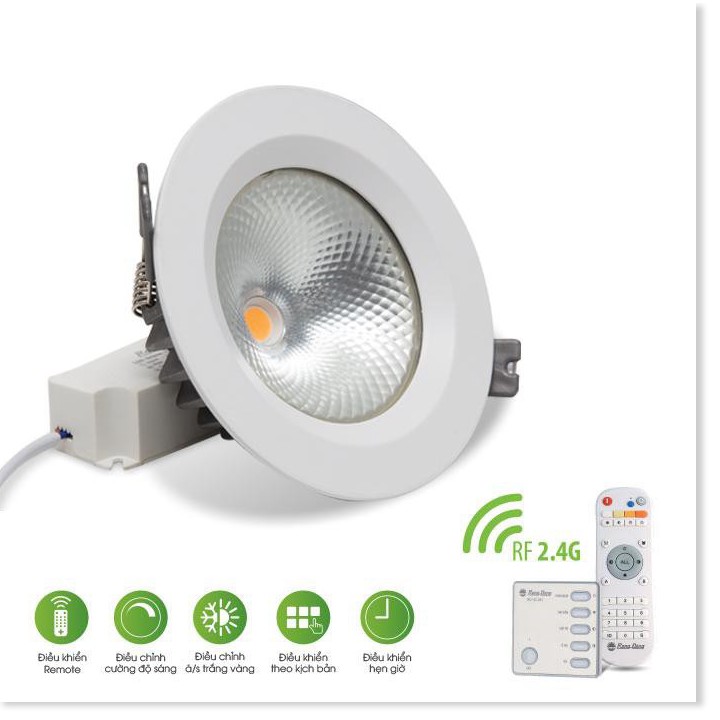 Phân phối bán lẻ lắp đặt Đèn LED âm trần downlight đổi màu AT14.BLE 90/9W