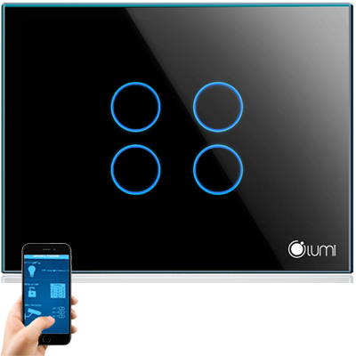 Đại lý phân phối CÔNG TẮC CẢM ỨNG 4 NÚT NGUỒN 1 DÂY LUMI LM-S4L