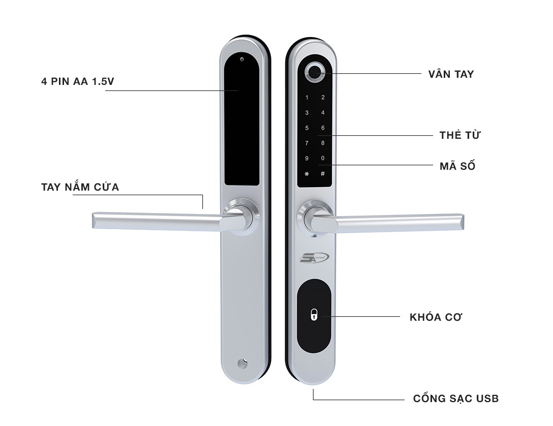 Lắp Đặt Khoá cửa vân tay 5ASYSTEMS SBS3000 PRO tại Hà Nội