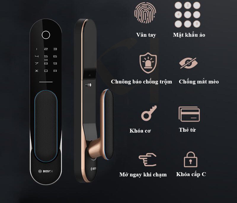 KHÓA CỬA ĐIỆN TỬ BOSCH FU700 GIÁ RẺ