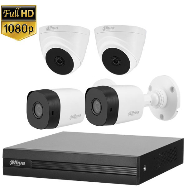 Bộ 4 Camera 2.0Mp Dahua (Trong Nhà Hoặc Ngoài Trời)