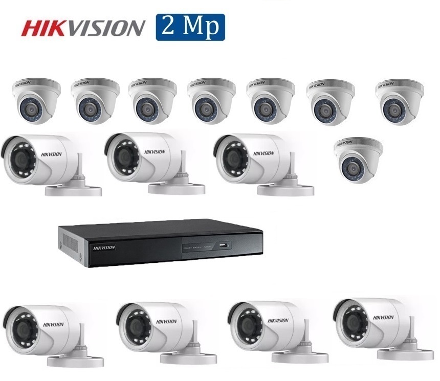 Mua, lắp đặt Bộ 15 Camera 2.0Mp Hikvision (Trong Nhà Hoặc Ngoài Trời) miền Bắc