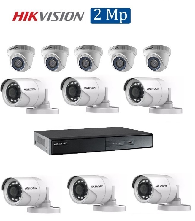 Mua, lắp Bộ 11 Camera 2.0Mp TVI Hikvision (Trong Nhà Hoặc Ngoài Trời) giá rẻ