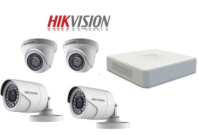 Bộ 4 Camera 2.0Mp Hikvision (Trong Nhà Hoặc Ngoài Trời)