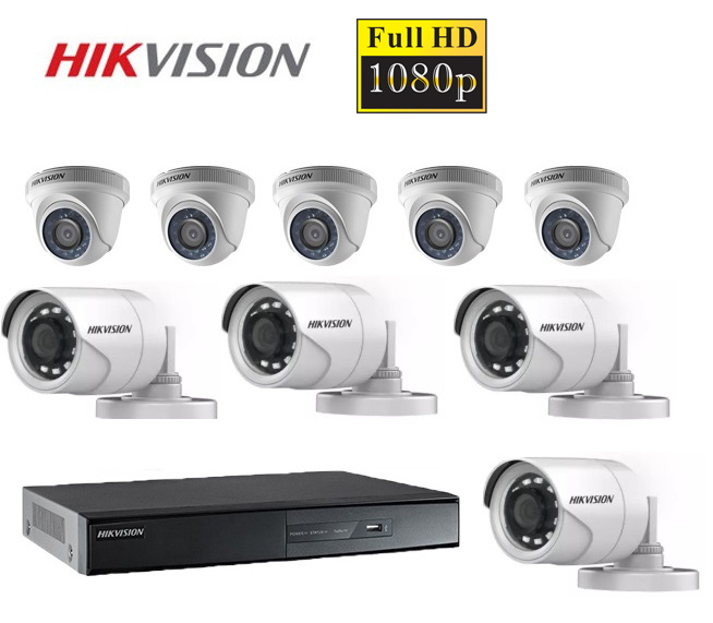 Bộ 9 camera 2.0Mp Hikvision (Trong Nhà Hoặc Ngoài Trời)