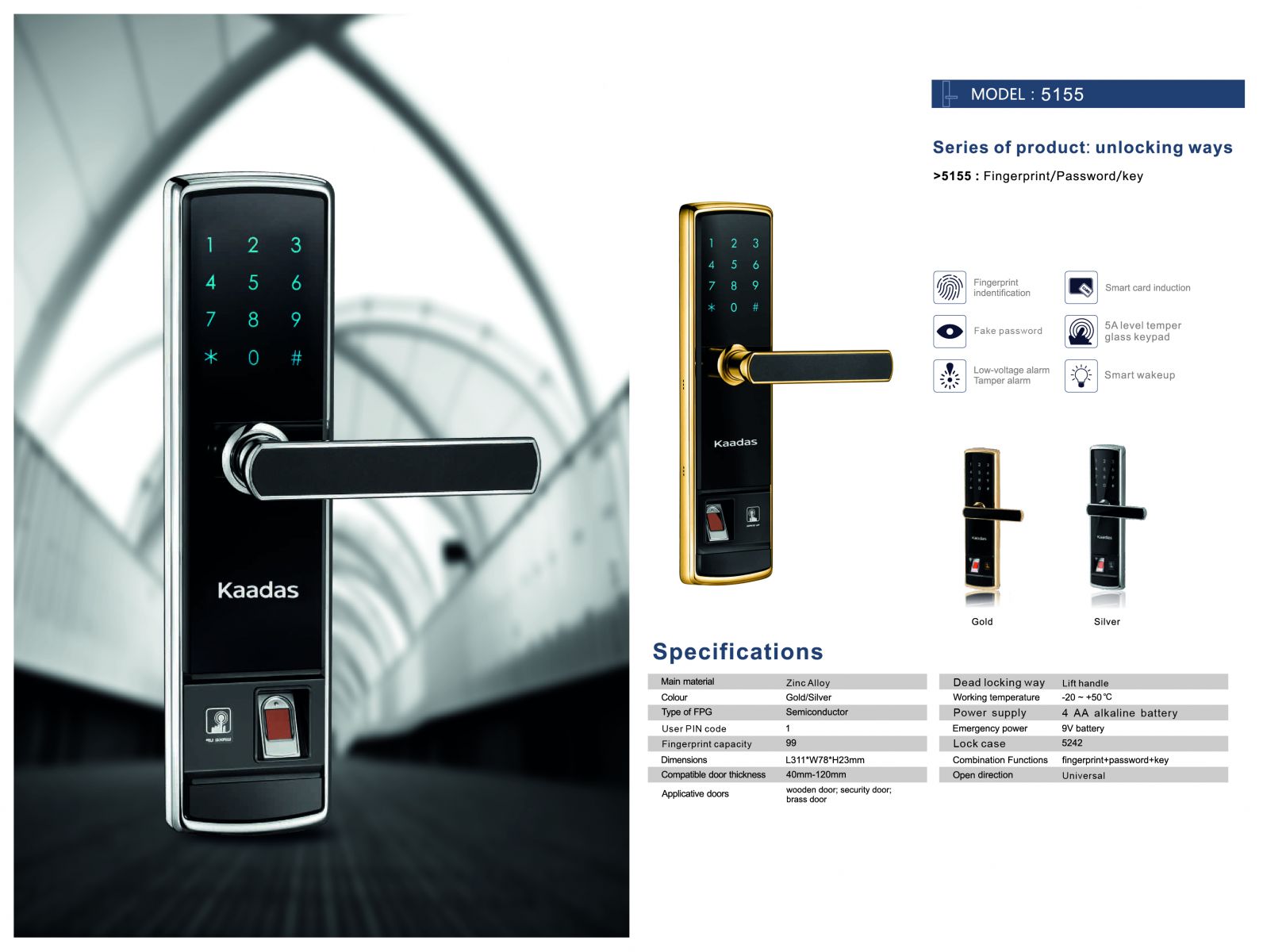 Phân phối Khóa Vân Tay KAADAS 5155 giá rẻ