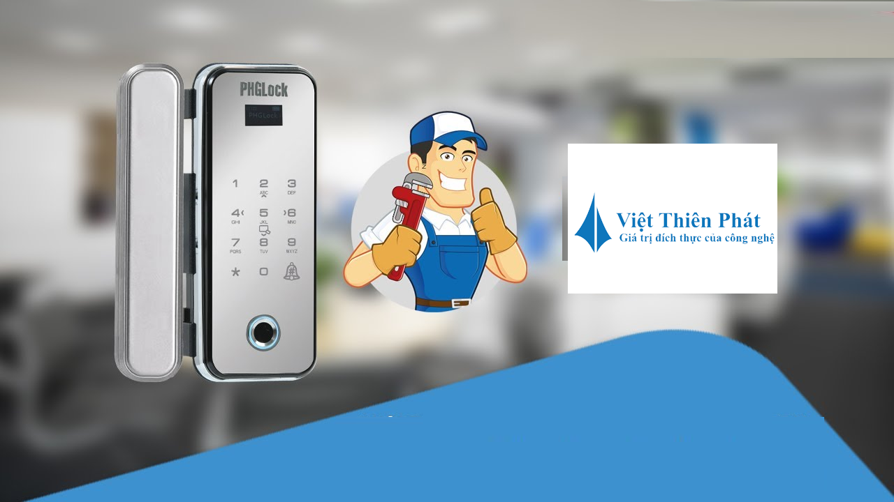 Phân phối Khóa cửa kính vân tay PHGLock FG3006W toàn quốc