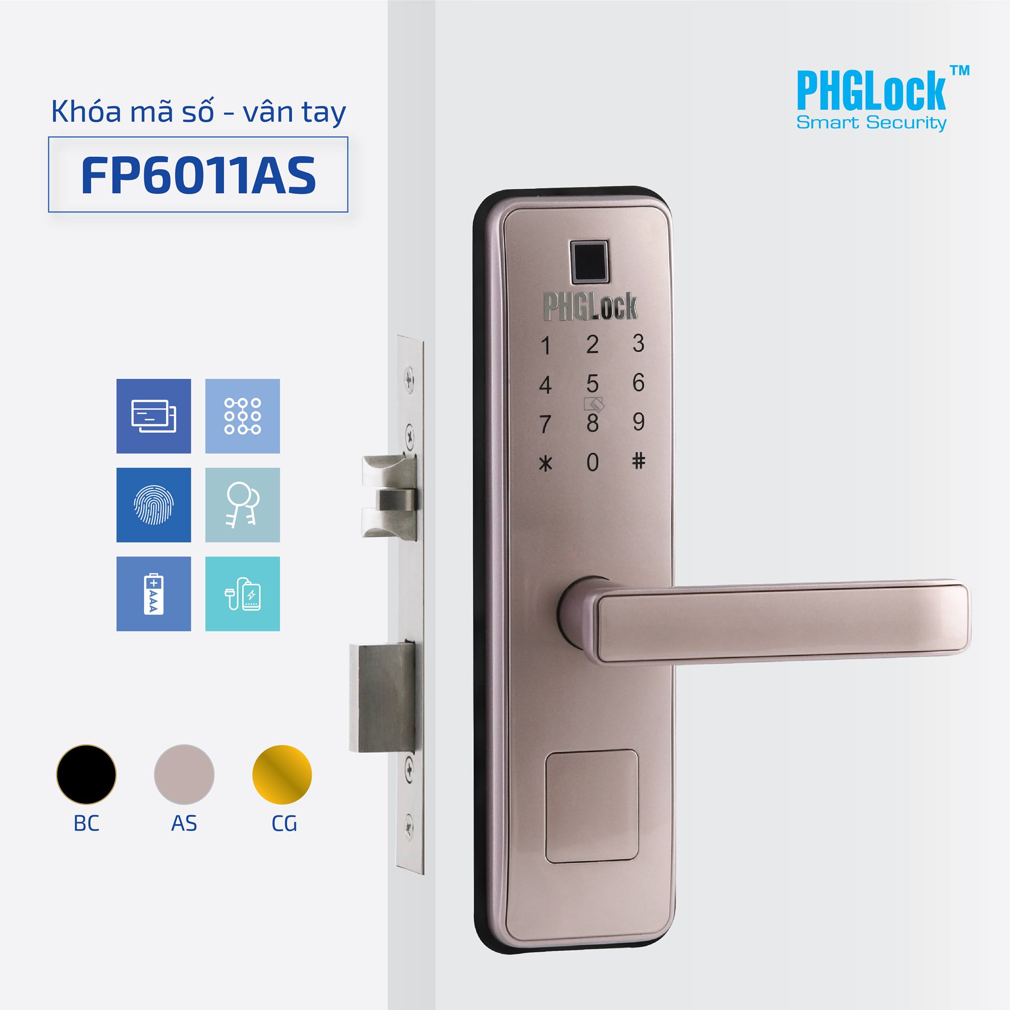 dịch vụ lắp đặt Khóa cửa điện tử PHGLock FP6011 giá rẻ