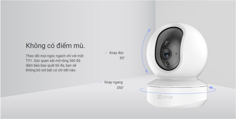 Tính năng quay 360 độ của EZVIZ TY1 4MP