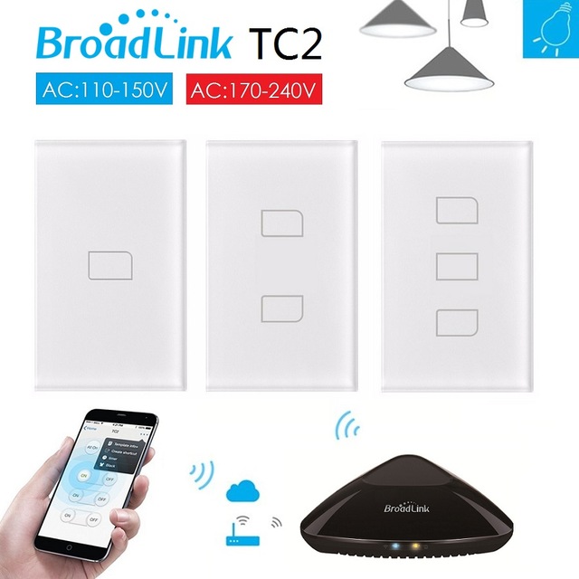 Đại lý phân phối CÔNG TẮC CẢM ỨNG, ĐIỀU KHIỂN TỪ XA BROADLINK TC2-US PRO