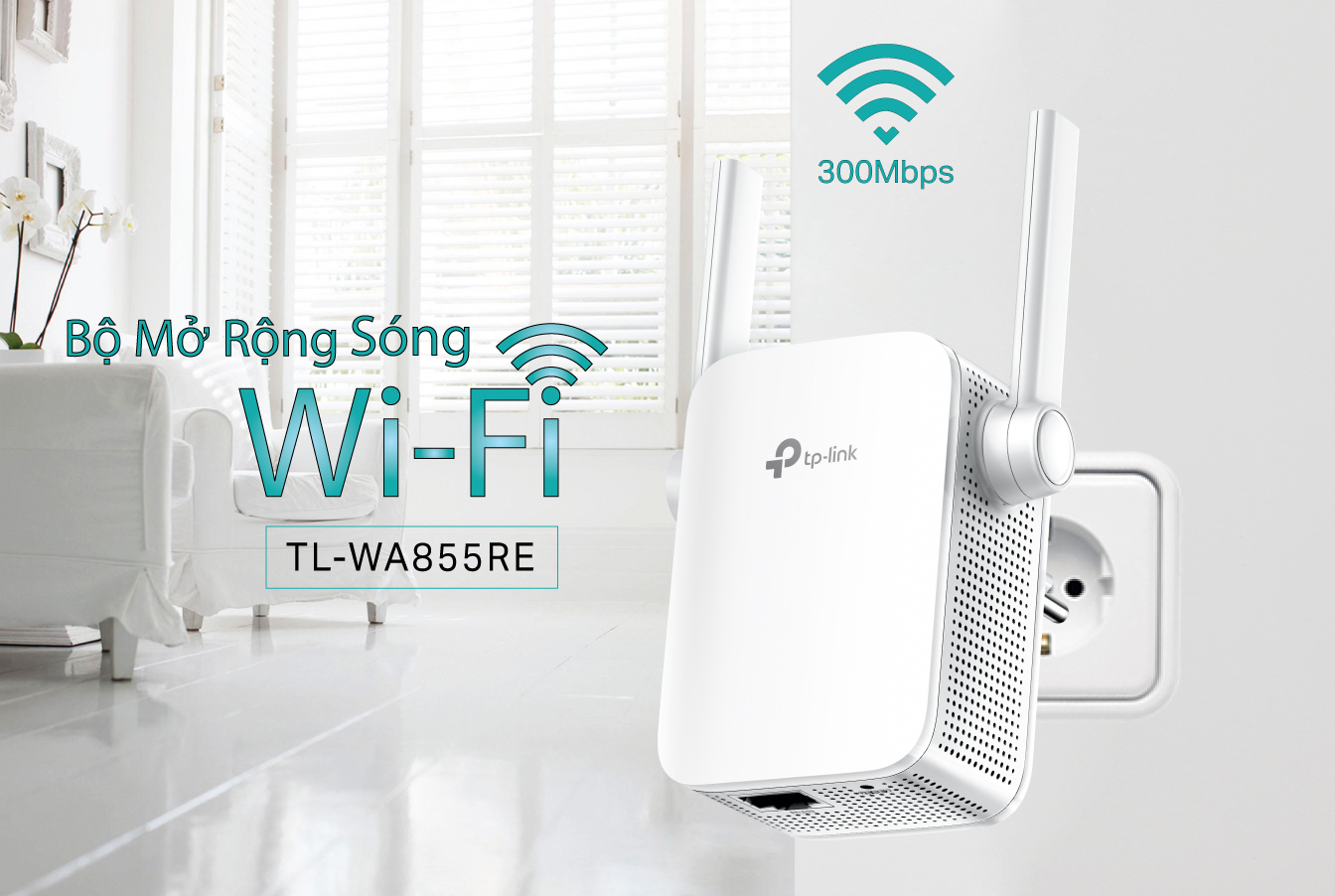 Phân phối BỘ KÍCH SÓNG WIFI TP-LINK TL-WA855RE