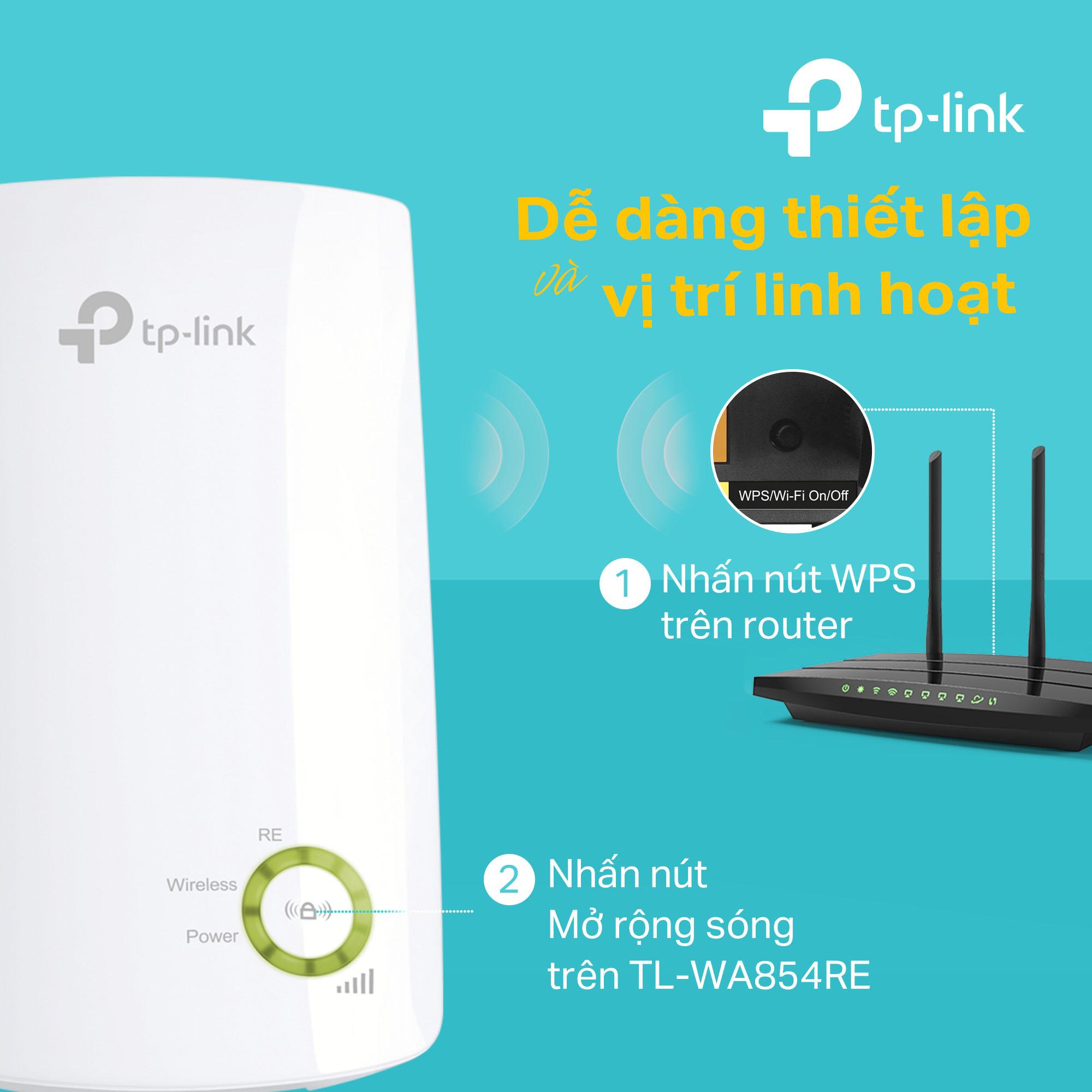 Đại lý phân phối BỘ KÍCH SÓNG WIFI TP-LINK TL-WA854RE