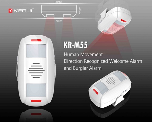 Báo khách hai chiều không dây dùng cho cửa hàng, siêu thị KERUI KR-M55