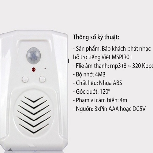 Báo khách phát nhạc MP3 từ thẻ nhớ Darho