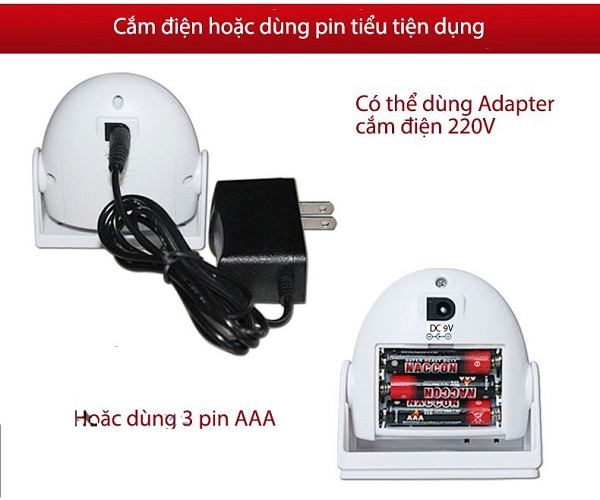 Chuông báo khách báo trộm cảm ứng chuyển động có remote 9915IR