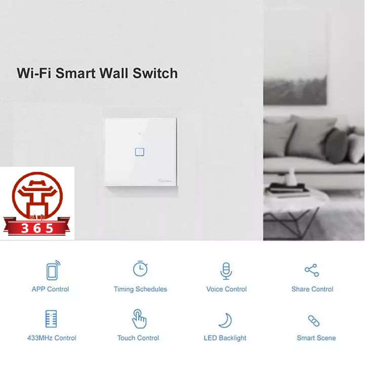 Phân phối CÔNG TẮC CẢM ỨNG WIFI 1 KÊNH