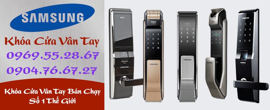 Phân phối - lắp đặt khóa cửa vân tay Samsung giá rẻ tại Vạn Phúc quận Ba Đình