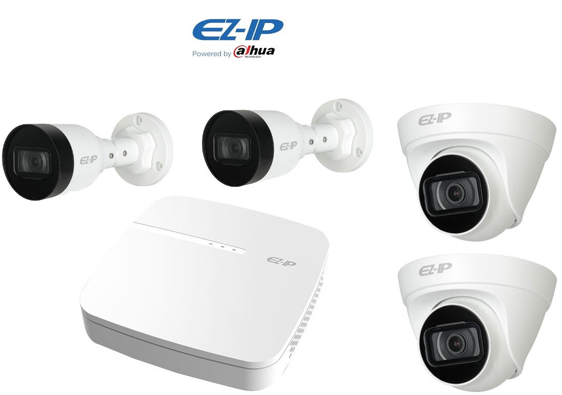 Bán BỘ 4 CAMERA IP 2.0MP EZ-IP (TRONG NHÀ HOẶC NGOÀI TRỜI) giá rẻ