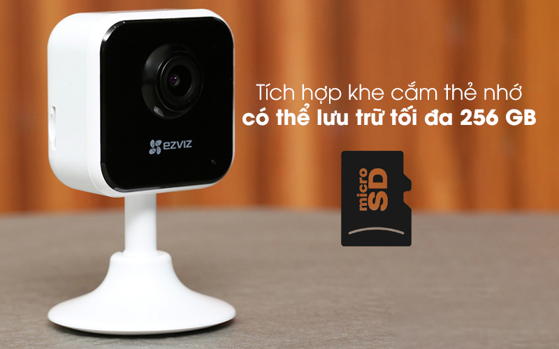 Camera Ezviz C1HC hỗ trợ thẻ nhớ 256GB - Camera Ezviz chính hãng