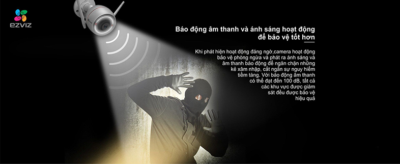 Camera Wifi EZVIZ C3WN 1080P (CS-CV310-A0-1C2WFR) chống trộm
