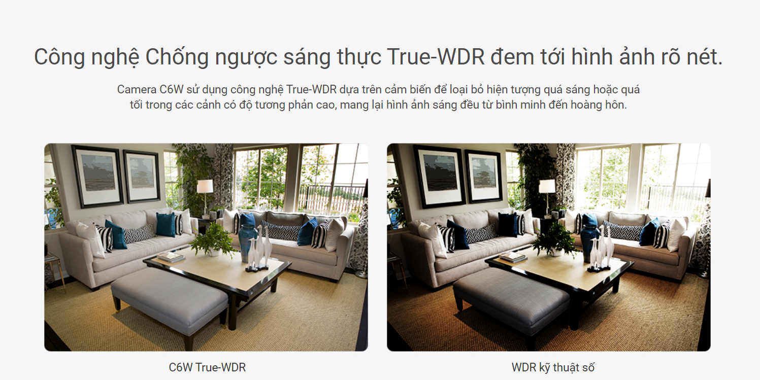 Camera Wifi Ezviz C6W công nghệ chống ngược sáng