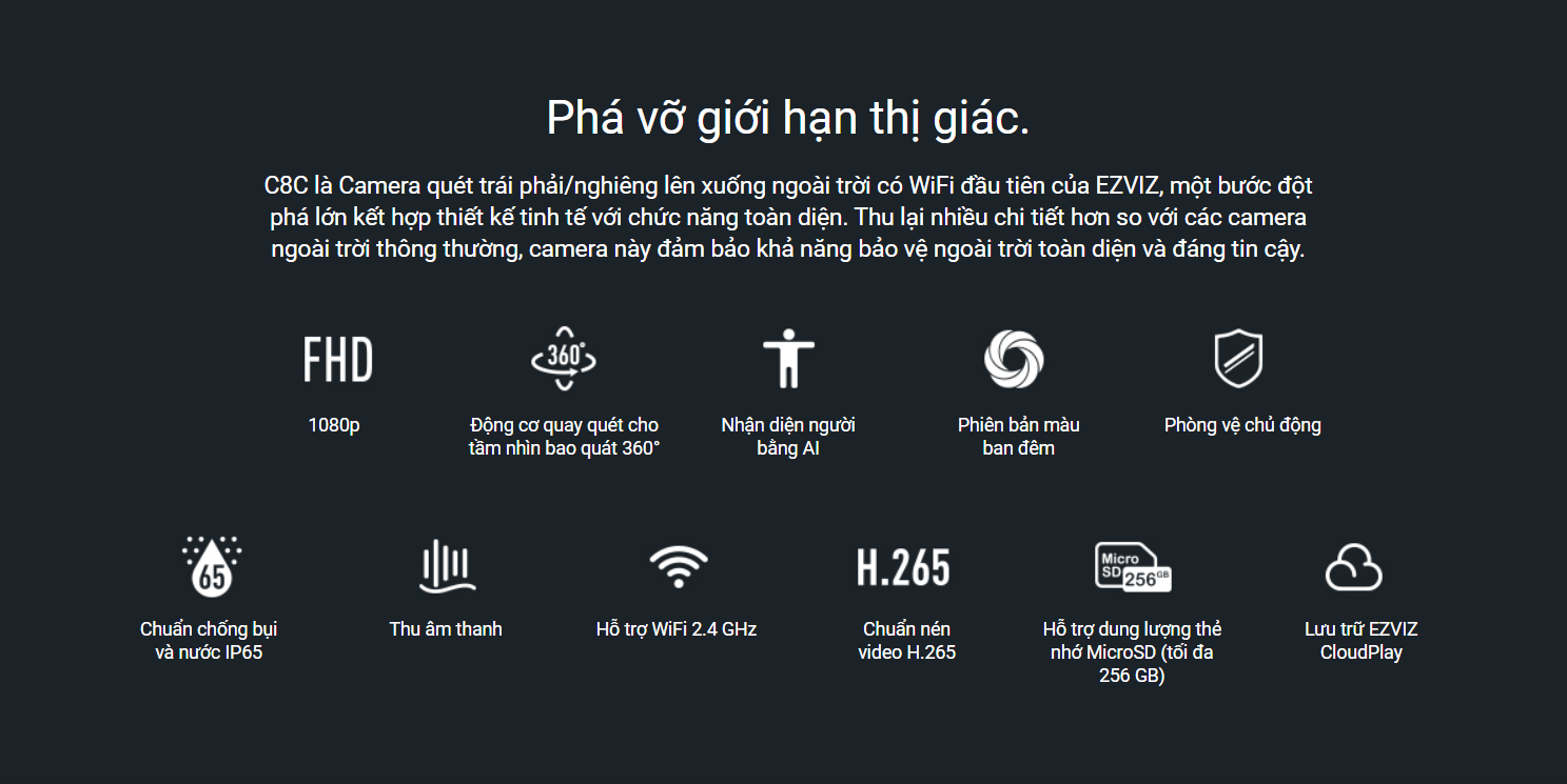 Dịch vụ lắp Camera Wifi Ezviz C8C tại Hà Nội