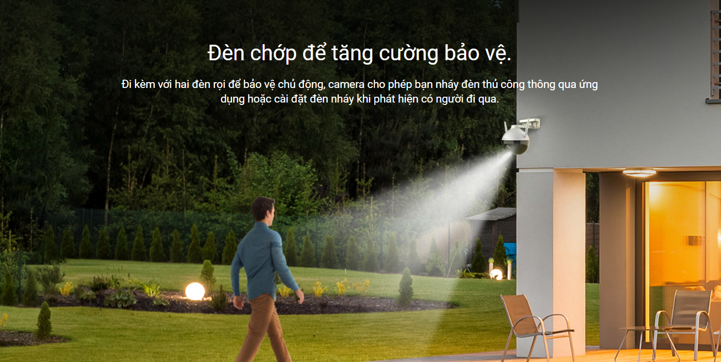 Camera Wifi Ezviz C8C có đèn chớp