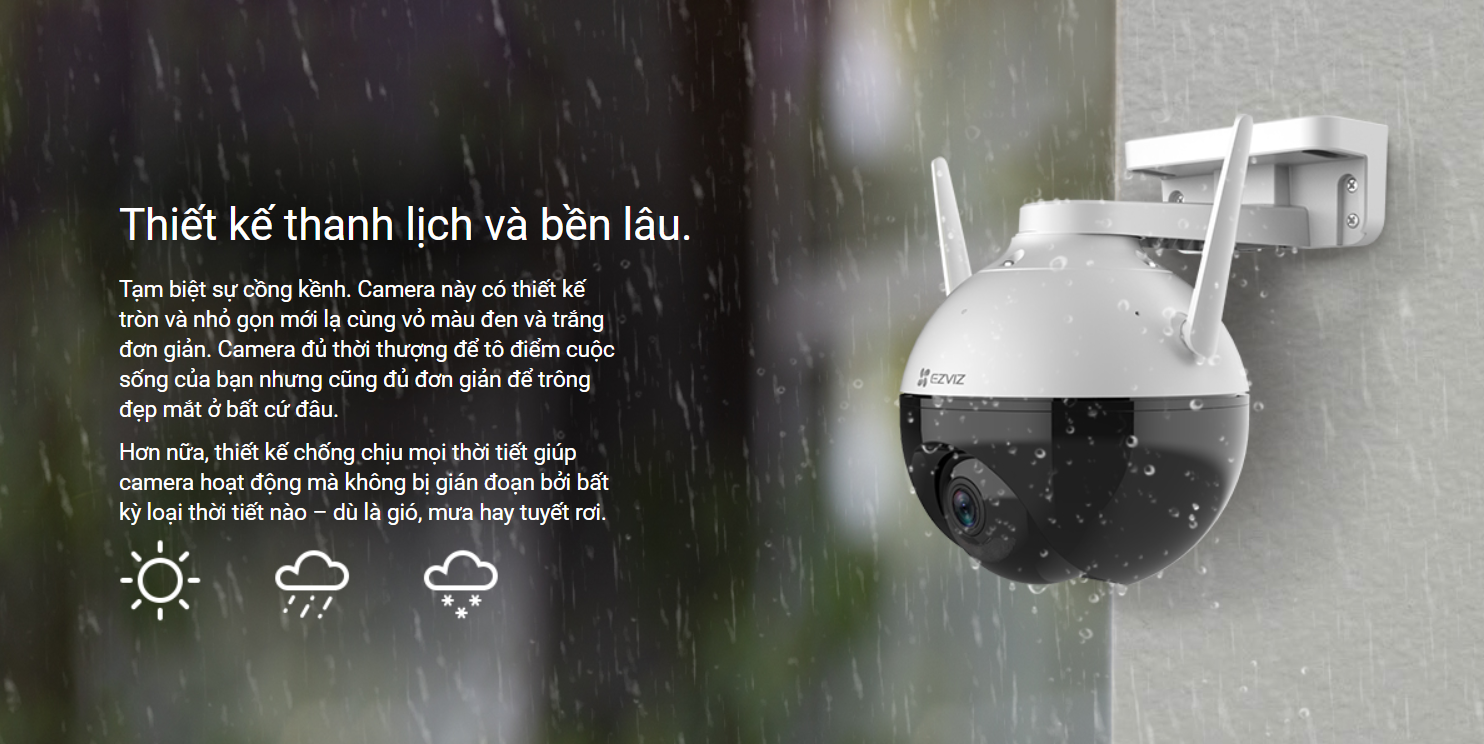 Camera Wifi Ezviz C8C thiết kế thanh lịch