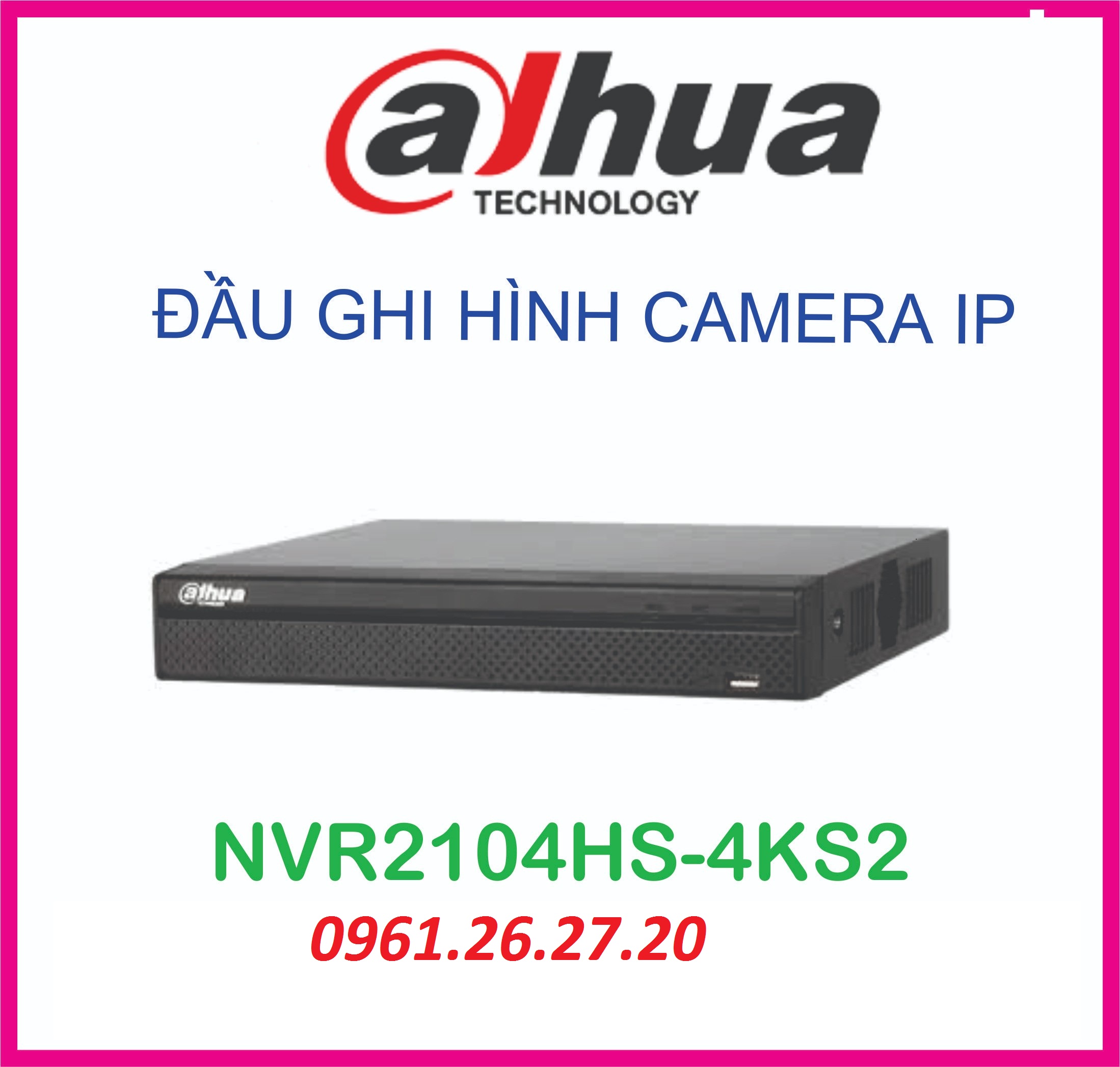 Phân phối ĐẦU GHI HÌNH 4 KÊNH DAHUA DHI-NVR2104HS-4KS2