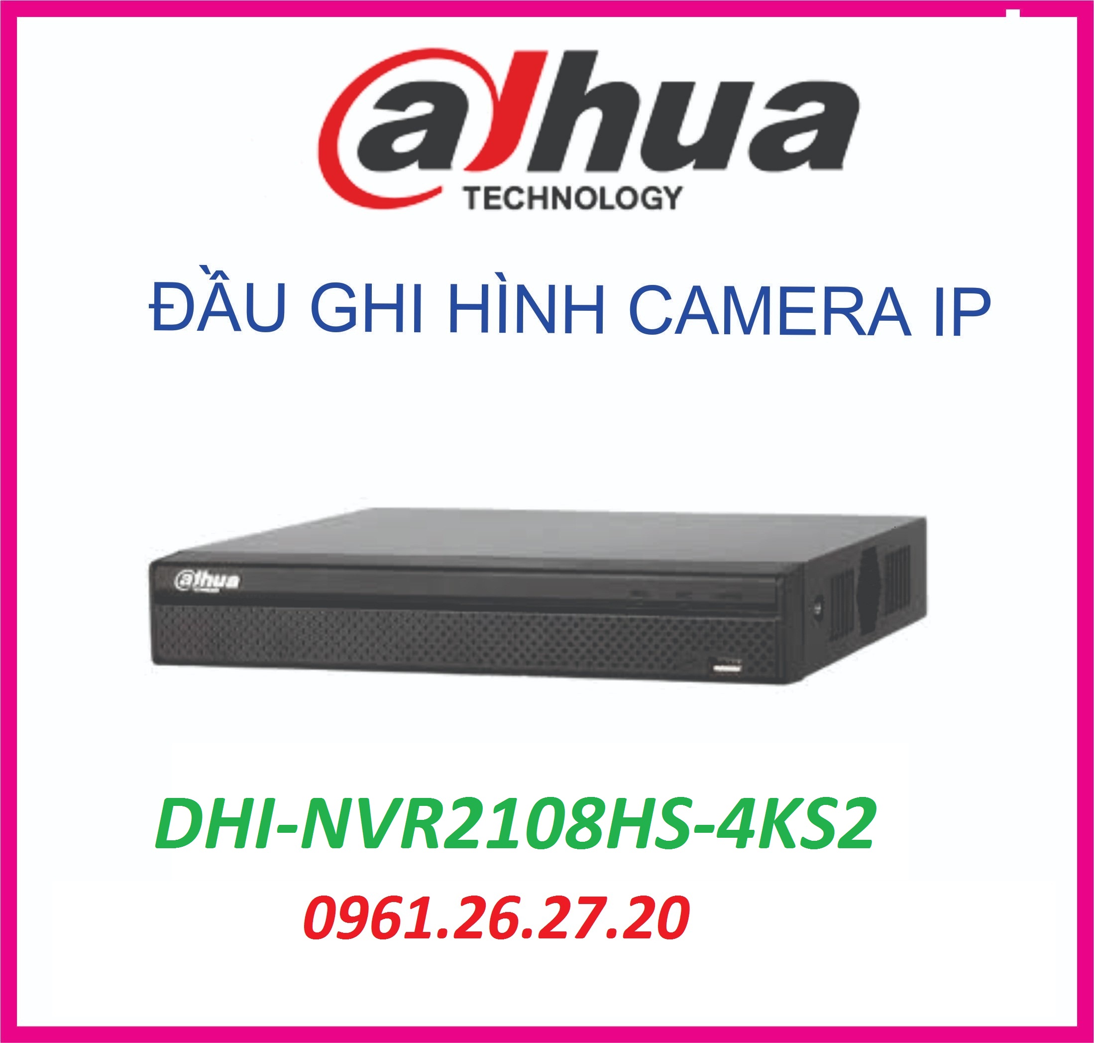 Phân phối ĐẦU GHI HÌNH 8 KÊNH DAHUA DHI-NVR2108HS-4KS2