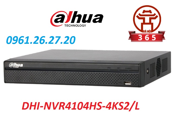 Phân phối ĐẦU GHI HÌNH 4 KÊNH DAHUA DHI-NVR4104HS-4KS2/L