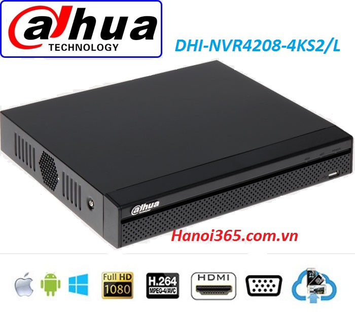 Phân phối ĐẦU GHI HÌNH 8 KÊNH DAHUA DHI-NVR4208-4KS2/L