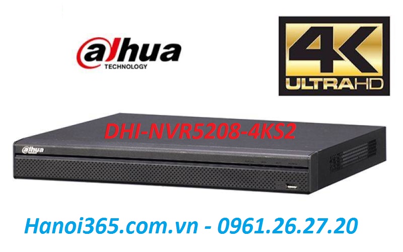 Phân phối ĐẦU GHI HÌNH 8 KÊNH DAHUA DHI-NVR5208-4KS2