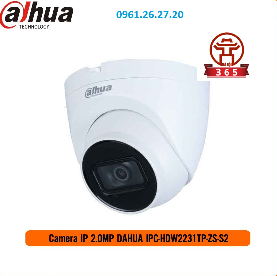 Phân phối CAMERA IP DOME 2.0MP DAHUA DH-IPC-HDW2231TP-AS-S2