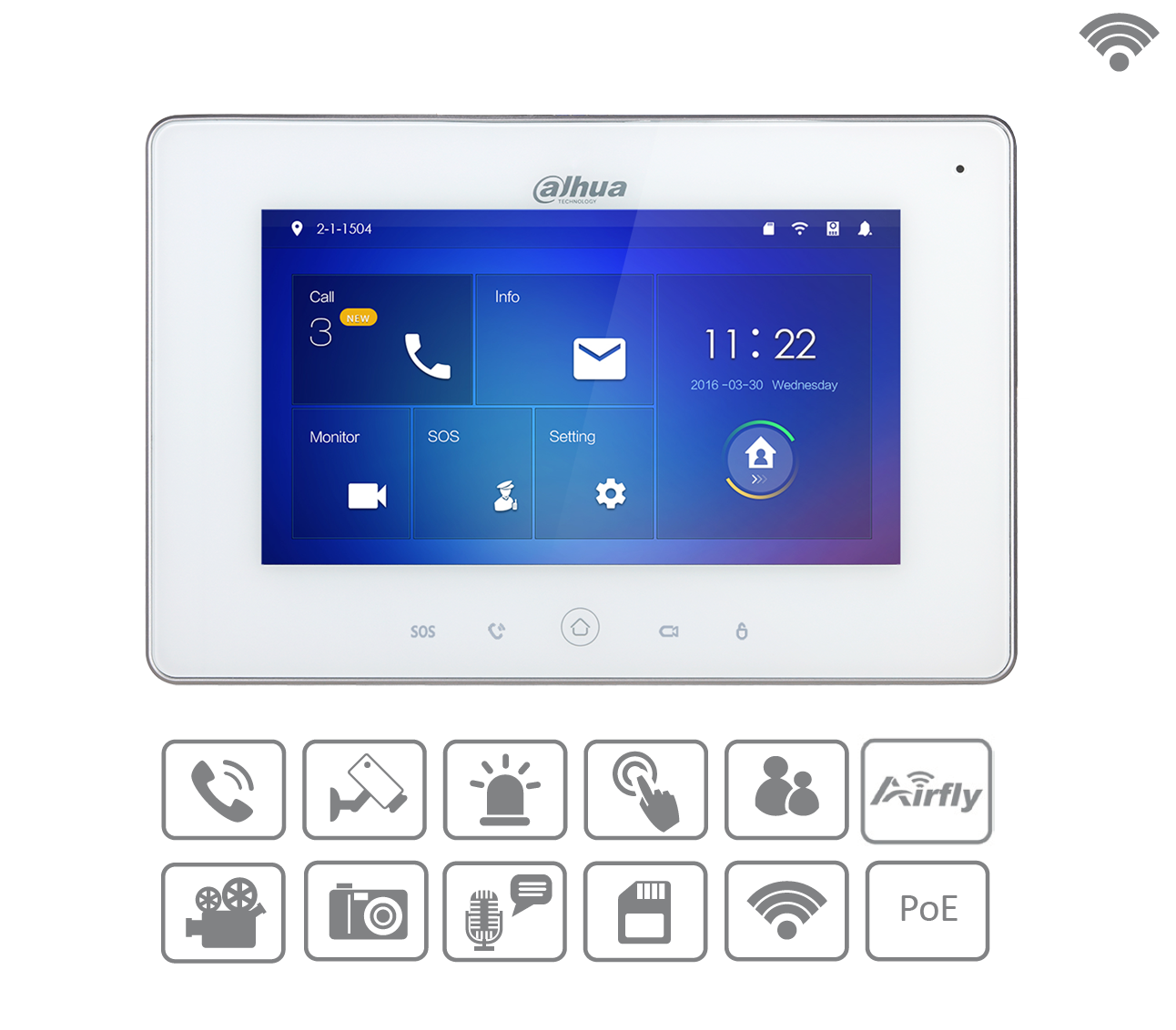 Phân phối MÀN HÌNH CHUÔNG CỬA DAHUA DHI-VTH5221D