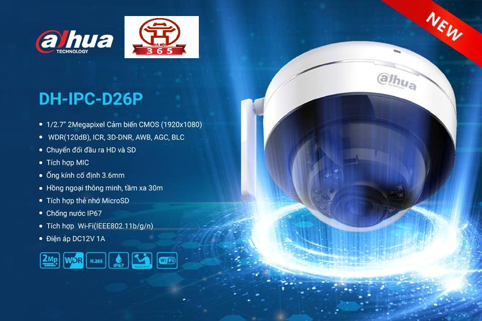 Bán CAMERA IP WIFI DAHUA DH-IPC-D26P giá rẻ