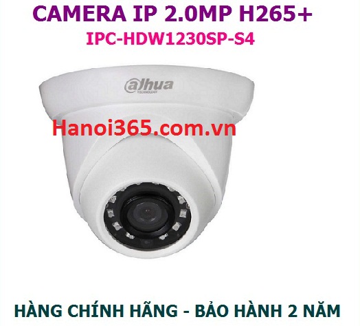 Bán CAMERA IP DOME 2.0MP DAHUA IPC-HDW1230SP-S4 giá rẻ