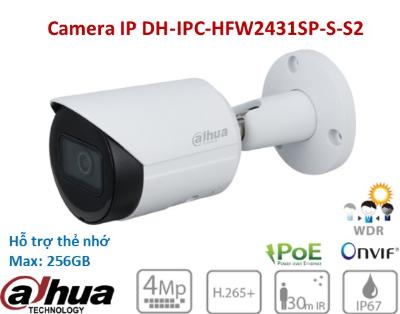 Phân phối CAMERA IP 4.0MP DAHUA DH-IPC-HFW2431SP-S-S2