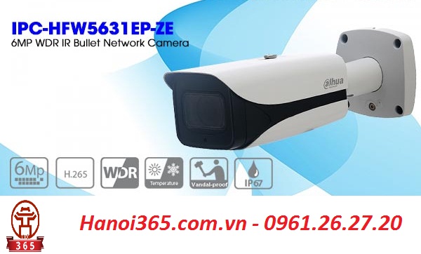 Phân phối CAMERA IP 6.0MP DAHUA DH-IPC-HFW5631EP-ZE