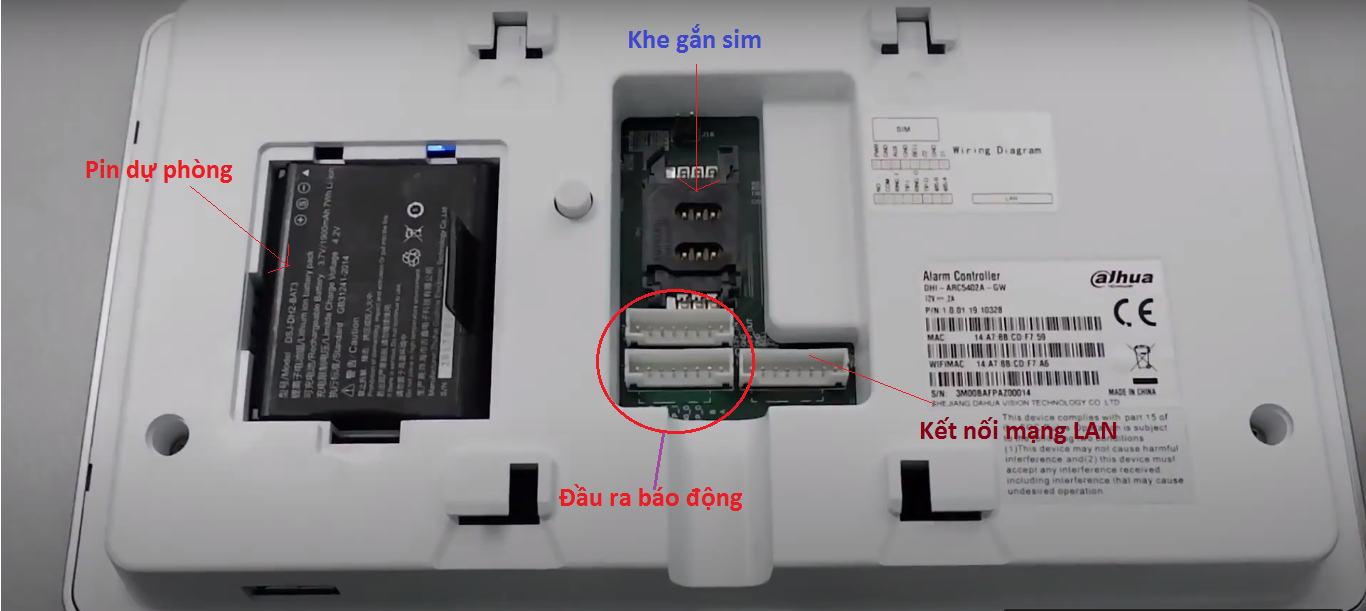 Phân phối THIẾT BỊ BÁO ĐỘNG TRUNG TÂM DAHUA DHI-ARC5402A-GW