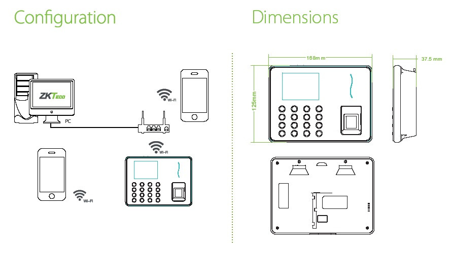 Nơi bán MÁY CHẤM CÔNG VÂN TAY ZKTECO WL30 giá rẻ