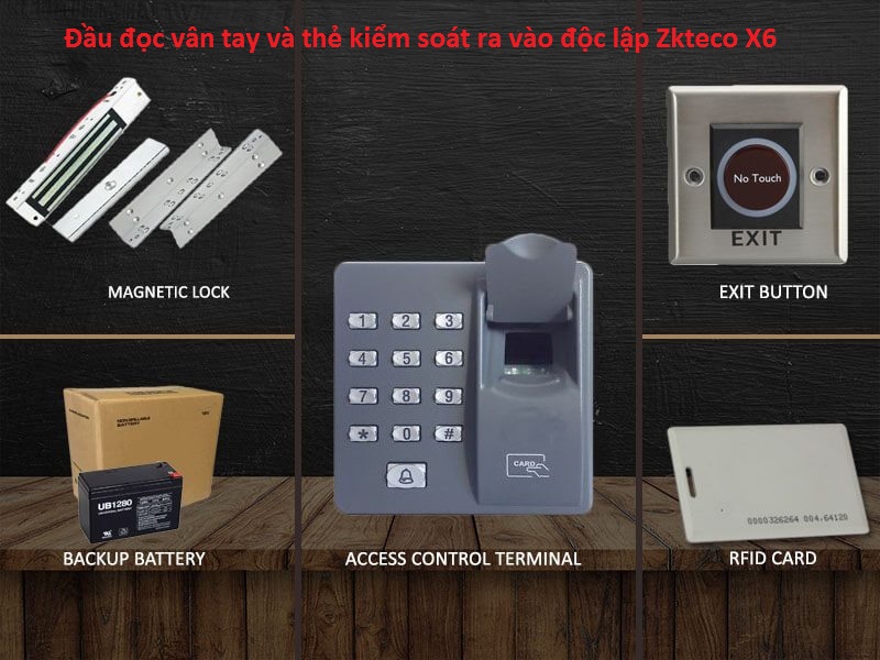 Phân phối ĐẦU ĐỌC VÂN TAY VÀ THẺ KIỂM SOÁT RA VÀO ĐỘC LẬP ZKTECO X6