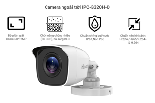 Bán Camera IP 2MP Hilook IPC-B320H-D (non POE)