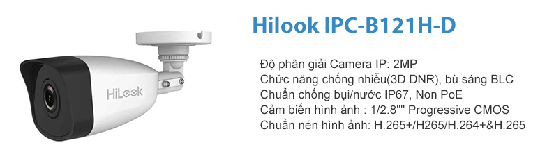 Bán Camera IP 2 MP Hilook IPC-B121H-D