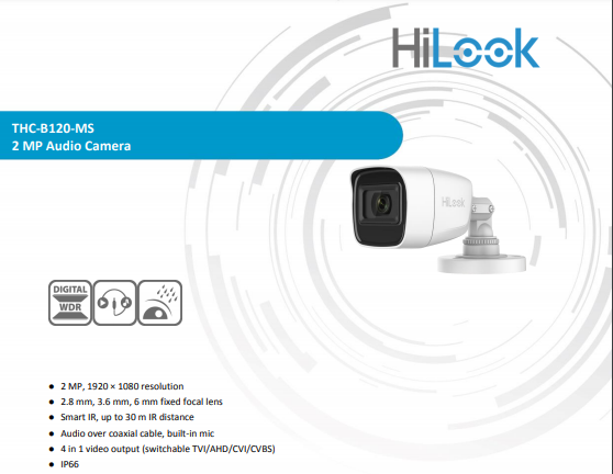 Lắp đặt Camera HD-TVI 2.0 MP Hilook THC-B120-MS 