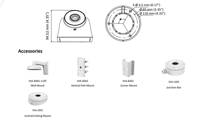Bán Camera Dome HDTVI 2MP Hilook THC-T220-PC giá rẻ