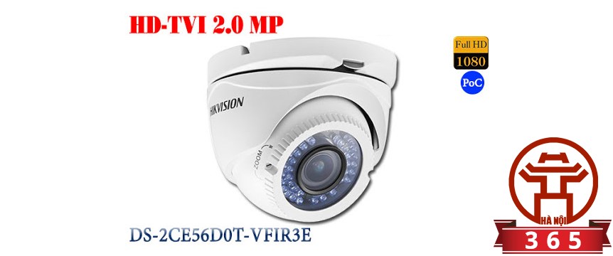 Bán Camera HDTVI Hikvision DS-2CE56D0T-VFIR3E giá rẻ