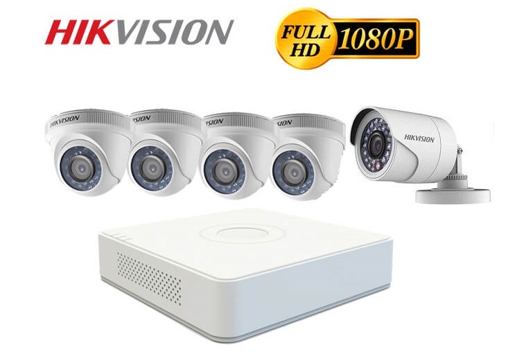 Địa chỉ mua Bộ 5 Camera 2.0Mp Hikvision (Trong Nhà Hoặc Ngoài Trời) giá rẻ