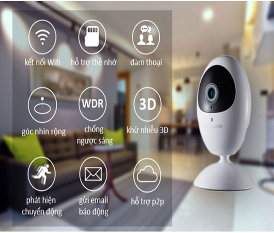 Lap dat Camera IP Cube Wifi 2MP HIKVISION DS-2CV2U21FD-IW